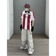 HTTAOSUP American Sports Style Quick-Drying Breathable V-Neck Jersey Men Street Street Wear No. 7 Fo