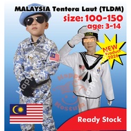 💥Ready Stock TLDM  Costume Kids Tentera Laut Malaysia Kostum Baju Askar Budak (Local) Malaysia Cospl