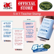 5 in 1 Teacher Stamp | New Teacher Stamp | Teacher Stamp Set | Review Stamps for Teacher chop englis