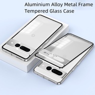 Case For Google Pixel 7 Pro Pixel7 Pixel7A Aluminium Alloy Metal Frame Tempered Glass Camera Protect