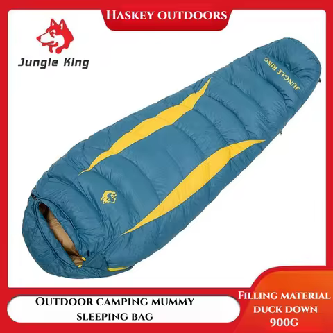 JUNGLE KING CY-24SD04 Sleeping Bag Fill 900G Duck Down Winter Thick Warm Ultralight Outdoor Hiking C