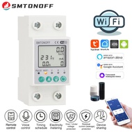 63A TUYA WiFi Smart Earth รั่วภายใต้ตัวป้องกันแรงดันไฟฟ้ารีเลย์อุปกรณ์ Switch Breaker Energy Power K