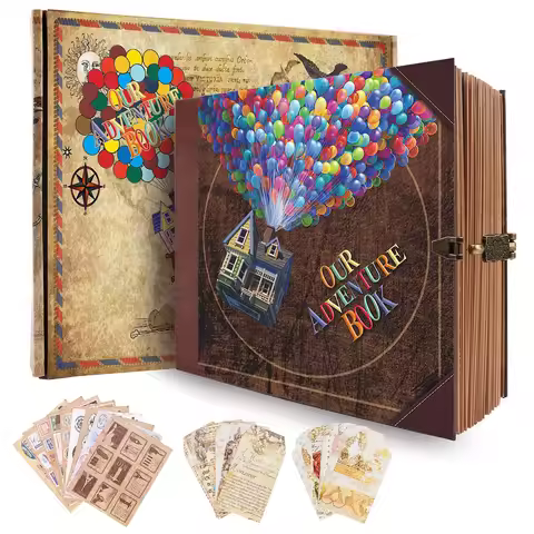 146 Page Scrapbook Our Adventure Book Retro Kraft Album DIY Handmade Photo Album Anniversary Wedding