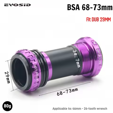 EVOSID Mountain Bicycle bottom bracket DUB 29MM Aixs MTB Bike BB BSA 68-73MM Thread Road Bike Bottom