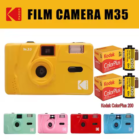 Kodak M35 Kodak Film Camera Non-Disposable Film Machine with Flash Optional Kodak ColorPlus 200 35mm