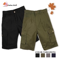 MU ELMER SELUAR POCKET PENDEK DEWASA / SELUAR 6 POCKET BERWARNA / MEN SHORT PANTS  / CASUAL SHORT PA