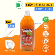 FairChild's Organic Pure Apple Cider Vinegar 946ml bottle of mother vinegar - Supports Digestion - W
