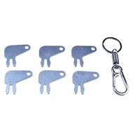 ZTUOAUMA 6X Master Disconnect Ignition Keys #8398 with Key Chain 8H-5306 7N-0718 7H-7290 for Caterpi