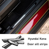 Car Accessories Threshold bar For Hyundai Kona 2018-2023 2024 Door Sill Strip  ABS Welcome Pedal  Threshold Protection Auto Parts