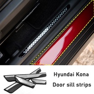 Car Threshold bar For Hyundai Kona 2018-2021 Car Accessories Side Door Sill Strip Welcome Foot Pedal