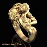 Adam and Eve Lover Ring Ring European American Style Female Trendy Male Couple Hug Kiss Index Finger