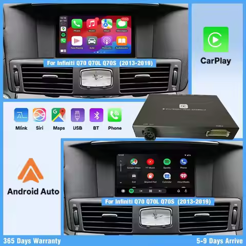 2013-2019 Infiniti Q70 Q70L Q70S Wireless CarPlay Android Auto Support GPS Navi Music Airplay Camera