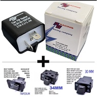 Flasher + On Off Switch Plus Hazard 30MM 34MM Trapezoid Motorcycle Hazard Switch Universal Motorcycl