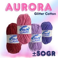 KATUN Glitter Polyester Cotton Knitting Yarn Aurora Glitter Cotton Yarn Aurora Cotton Knitting Yarn/