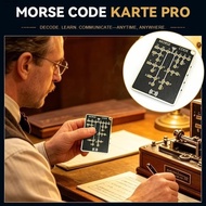 CHERRY3WK Morse Code Learning Tool, LED Portable Morse Code Trainer Card, Fun Lightweight Pocket-Siz