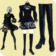 Nier:automata 2b Cosplay Giày Game Nữ Nhân Vật Chính Tùy Chỉnh Cosplay Phụ Kiện Giày Người Hâm Mộ Củ