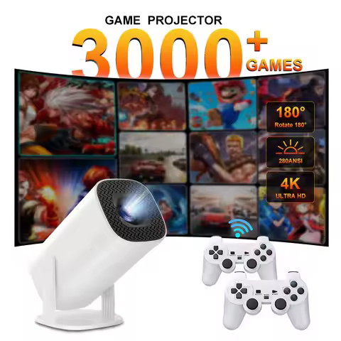 P30MAX Game Projector 64GB TF Card Wireless Controller 4K ULTRA HD Retro Video Game Console Android1