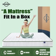 BSHOMGI 10 inch Tilam Queen Mattress King Size Pocket Mattress Box Mattress Independent Bag Quiet Sp