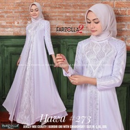Jubah muslimah Wanita/ Abaya Wanita/ Muslim fashion terbaru 2022 Hawa 273 Putih Gamis Abaya Turkey by Farzolla
