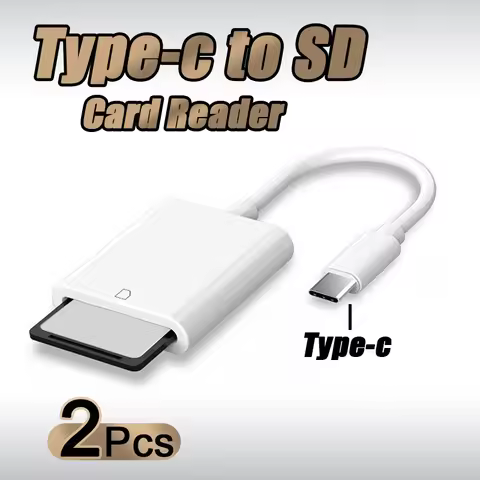 1-2Pcs Type-c to SD Card Reader OTG Card Reader Camera Photo Transmission for iPhone 16 15 Pro Pro M