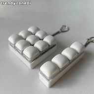TRENDYZONE0I Fidget Keychain, Keycap Keys Button Finger Keyboard Cap,  3/4/9Keys Relief Stress Pass 