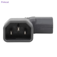 Pinkcat 3pin Male To Female Extend 90 Degree Down Up Angle AC Converter IEC 320 C14 To C13 Left Righ