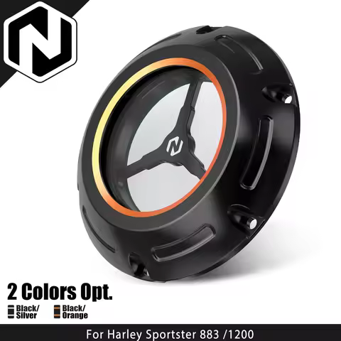 NICECNC For Harley Sportster 883 /1200 Clear Derby Cover Clutch Cover Iron 883 XL883N Iron 1200 XL12