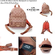 Tas Coach Grade Ori Mini Charlie Backpack In Signature Ransel Mirror