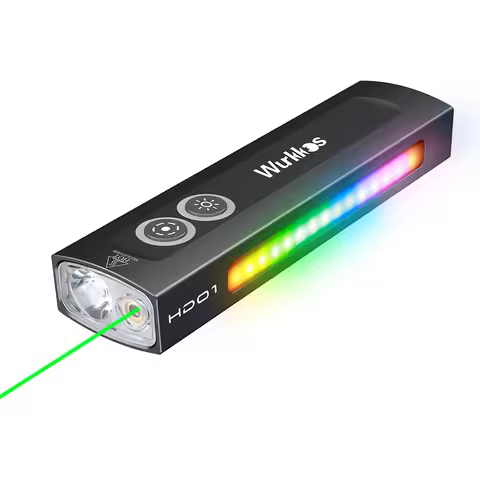 Wurkkos HD01 Multifunctional Flashlight 1200 LM with Green Beam White Light and Side RGB Lights IP65