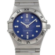【日本直送】歐米茄 OMEGA Constellation Mini 康斯汀系列 迷你款 手錶 1999支限量 Cal.1456 1563.86 不鏽鋼 石英 藍色錶盤 女仕款【二手】