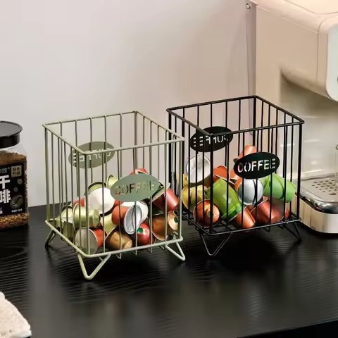 Hot Coffee Pod Holder Large Capacity Coffee Capsule Holder Coffee Creamer Container Irregular Shape 