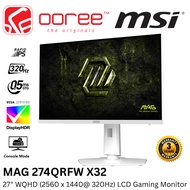MSI 27" MAG 274QRFW X32 WQHD (2560 x 1440 @320HZ) Rapid IPS LCD Gaming Monitor (0.5ms, Input:DP+ HDM