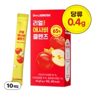 Dr.LABNOSH Real Asabi Cleanse 10 Sticks | Low Sugar 0.4g Apple Cider Vinegar Drink