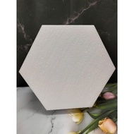 Hexagonal foam 10cm high, 36cm diameter (hard foam) for making wedding cakes, cream cakes, wedding c