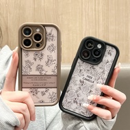 For infinix Hot 8 9 Pro 10 Lite 9 Play 10 Play 11 Play 12 Play 12i 20 Play Hot 30 Play 30i X665E Elegant sketching lines and flowers Angel Eyes Soft Phone Case