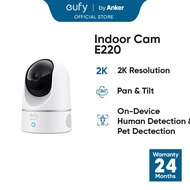 eufy E220 2K Pan and Tilt Home Security Camera for Indoor Surveillance with Human and Pet AI - T8410