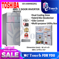 Toshiba [ GR-A48MBZ(RS) ] Inverter 2 Door Refrigerator Gross 480L