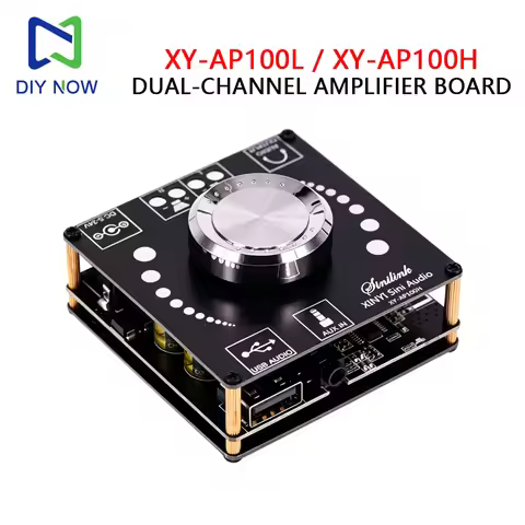 XY-AP100L / XY-AP100H 100WX2 Bluetooth 5.0 Stereo Amplifier Board AUX USB Sound Card Digital Power A