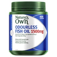 Nature's Own Odourless Fish Oil 1500mg High Strength 400 Capsules