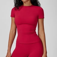 QYUED | T-Shirt for Women แขนสั้น สำหรับออกกำลังกาย ยืดหยุ่น