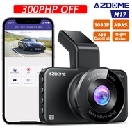AZDOME M17 Wifi 1080P ADAS Car Dash Camera Full HD 3 Inch IPS Screen Monitor Night Vision APP Control Dashcam for Car New with Memory Card Night Vision Dashboard Camera Support Front and Rear(Optional)Reverse Dual Camera for CarDVR