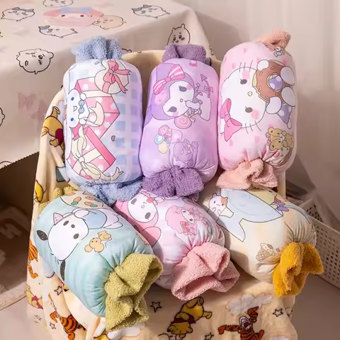 Sanrio Cute Hand Rests Kuromi My Melody Hello Kitty Warm Hand Pillow Stuffed Anime Japanese Style Na