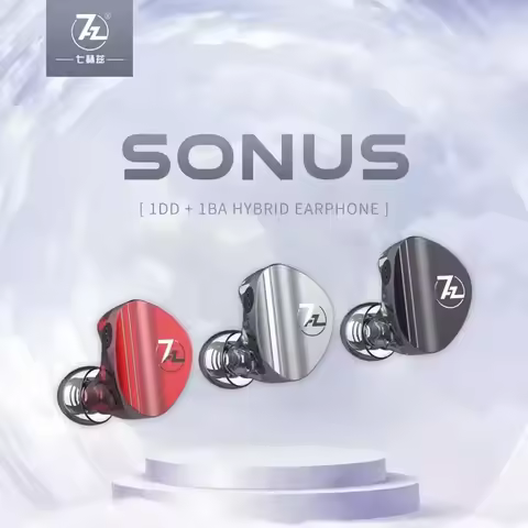 7HZ Sonus Headphone 1DD+1BA Hybrid IEM HiFi In-ear IEM with Detachable High-end Silver-plated OCC Ca