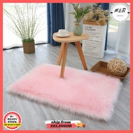 [🇲🇾Ready Stock] Karpet Bulu Lembut Alas Meja Solek Murah Soft Fur Shaggy Fluffy Carpet Mat Bilik Tid