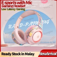 Lule EL-A2 Bluetooth Wireless Gaming Ove-Ear Headphone Stereo Hifi Bass Headset Hand Painting Earpho