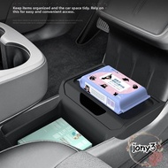 JONY Center Console Storage Box, TPE Material Organizer Design Central Tray Organizer, for Tesla Mod