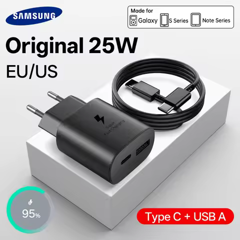 Original 25w Samsung Charger PD Super Fast Charging Adapter Type C Galaxy S25 S24 FE S24 S23 S22 S21