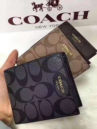 COACH 74586 PVC 名片卡位短錢夾 男皮夾 附購買證明 全場特價