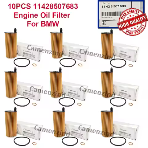 10PCS Car Engine Oil Filter 11428507683 HU6004X For BMW X5 X3 116d 120d 328d 535d E84 E90 F06 F35 F1