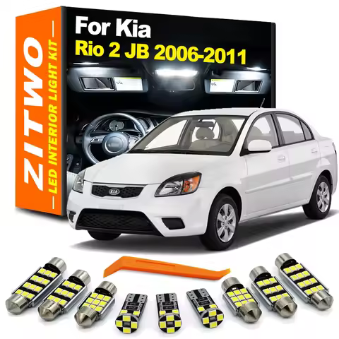ZITWO 8Pcs For Kia Rio 2 MK2 JB 2006 2007 2008 2009 2010 2011 LED Bulb Interior Reading Dome Light K